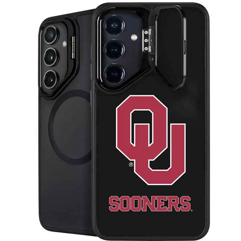 University of Oklahoma Sooners Black Galaxy S24 FE Kickstand Case